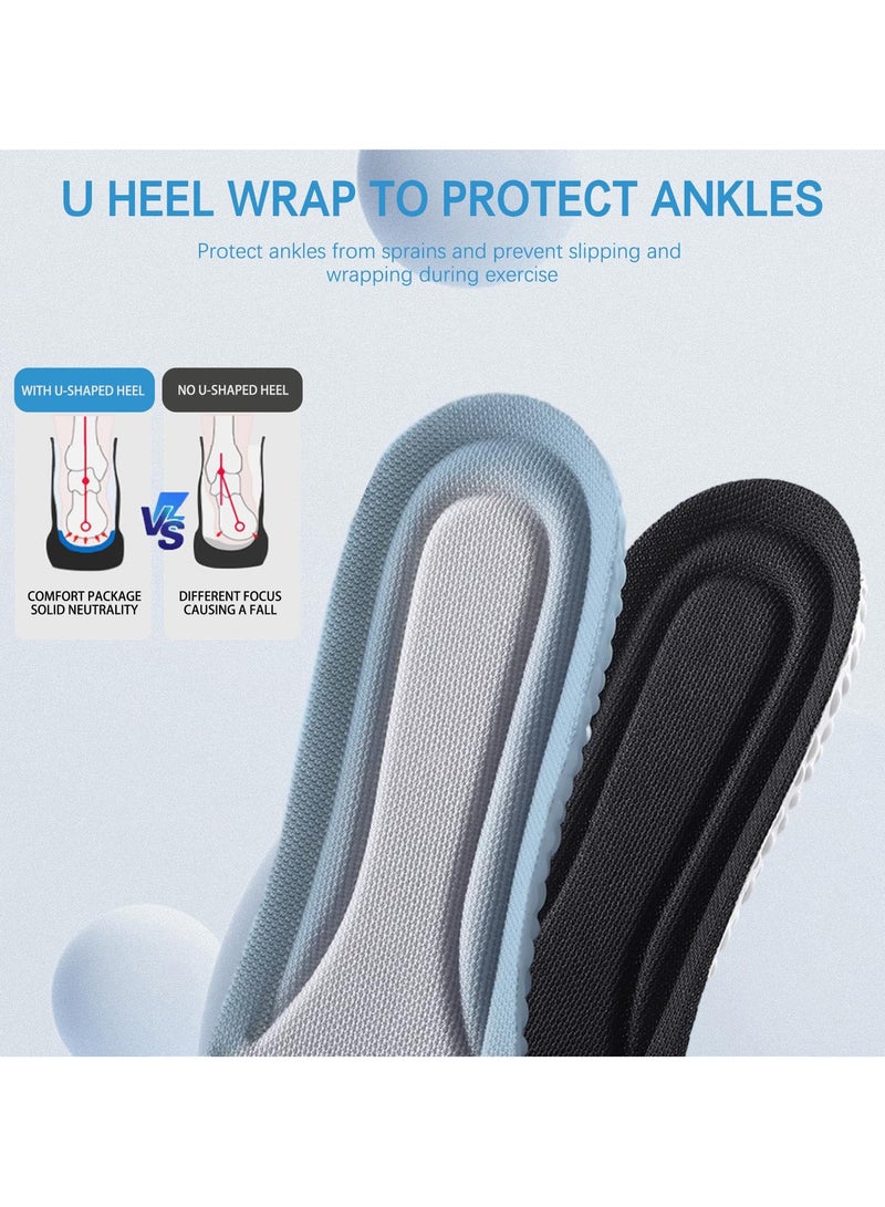 NajmStyle Running Shock Absorbing Shoe Insoles, 4D Cloud Technology Insole Super Soft,4D Sports Memory Foam Insoles,Elastic Strong Arch Shock-Absorbing Insoles for Men Women - Image 5