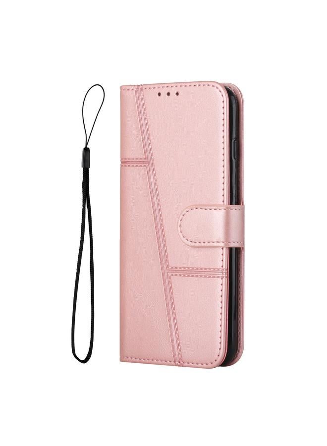 اس-توب جراب لهاتف OPPO Reno8 5G/Reno8 5G جراب هاتف من الجلد بخياطة عالمية ومشبك من جلد العجل - Image 2
