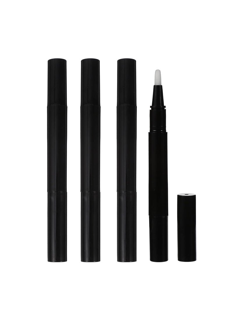 Beaupretty 4pcs Transparent Empty Nail Oil Pen Brush Refillable Cuticle Oil Pen Cosmetic Container Eyelash Growth Liquid Lip Gloss Travel Size Applicator Tubes,3ml 
