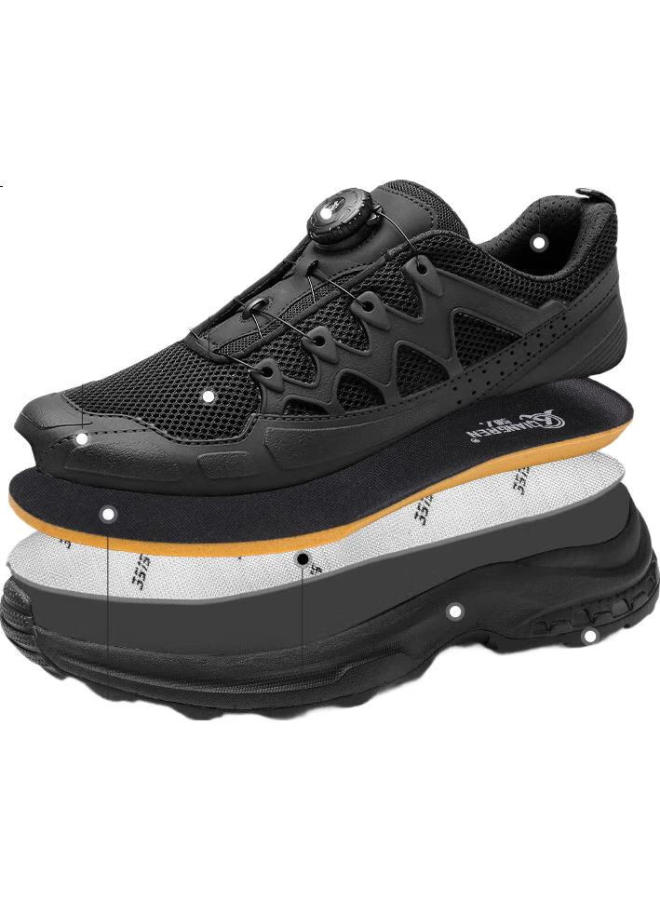 Strongman أحذية رياضية خارجية للرجال من كيانغرين، أحذية تدريب 3515، أحذية تنزه وتسلق غير مزودة بأربطة، Jdh309Zl، سوداء، مقاس 44 - Image 1