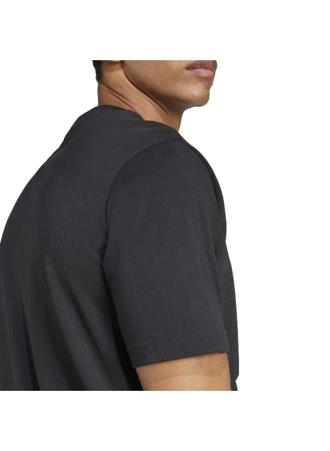 Adidas Adidas M Bl Sj T Black Graphic Tee (Short Sleeve) T-Shirts For Men