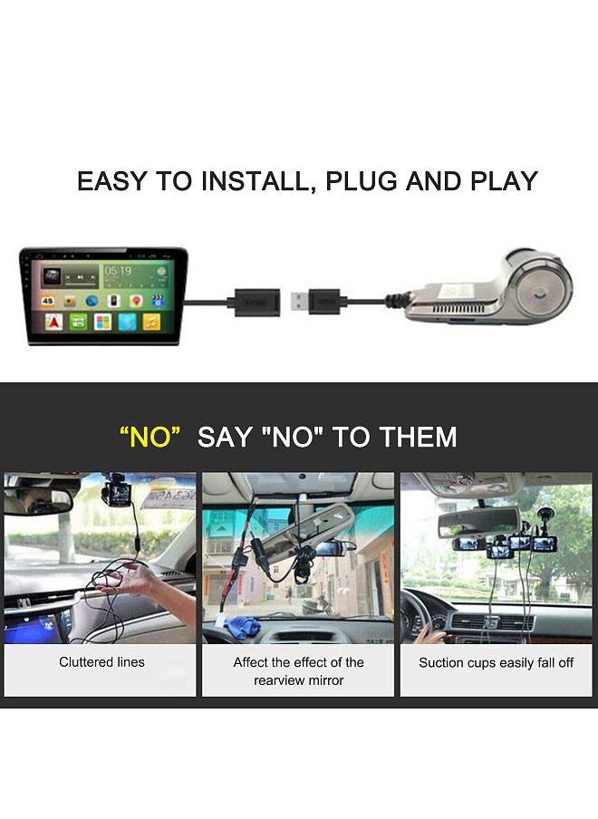 Generic - USB Dash Camera Car DVR HD720P, 90° Rotating Lens 170° Wide Angle Road Video Recorder Automatic Cyclic Coverage Recording G-Sensor - Image 1