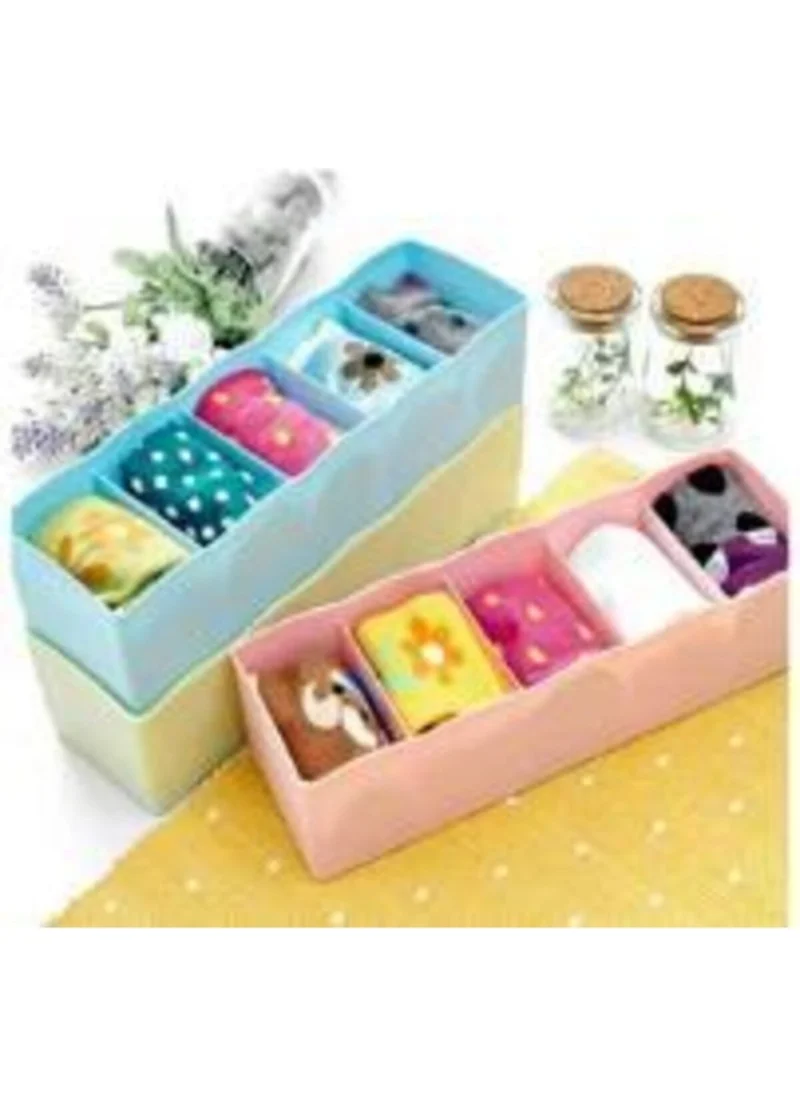 DECOBELLA Organizer Drawer Socks Tie Accessory Organizer 5 Compartments