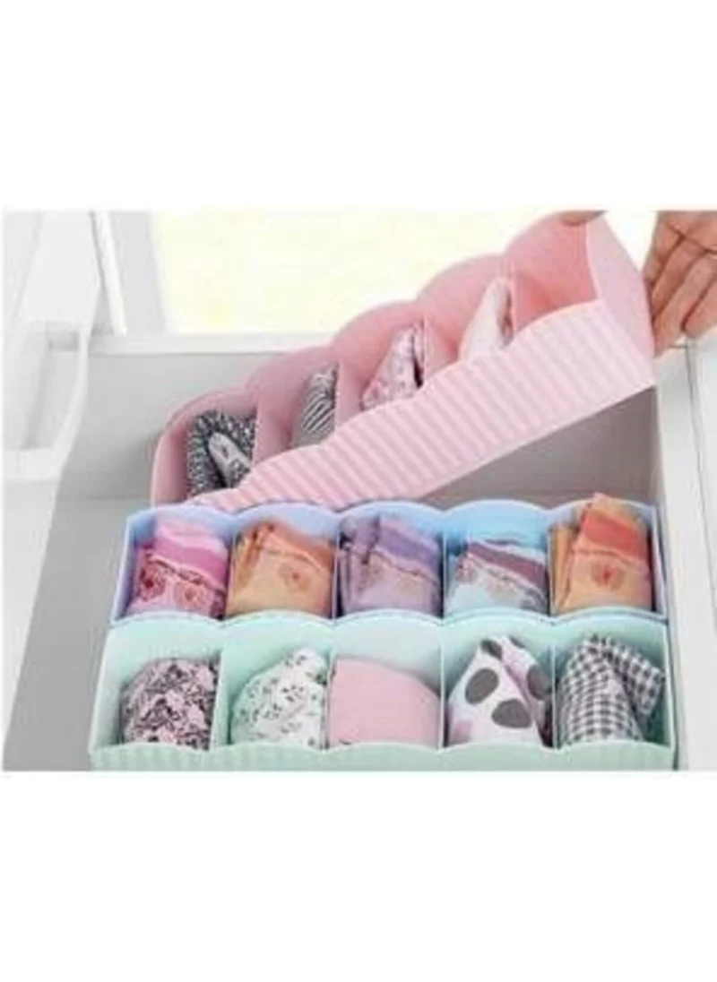 DECOBELLA Organizer Drawer Socks Tie Accessory Organizer 5 Compartments