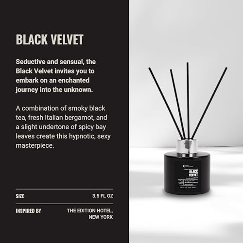 AROMA360 Black Velvet Reed Diffuser Set, Luxury Hotel Inspired Home Diffuser with Hints of Zesty Citrus, Juicy Black Fig, and Floral Rose, Lasting 4 Month Longevity, 100mL - Image 3