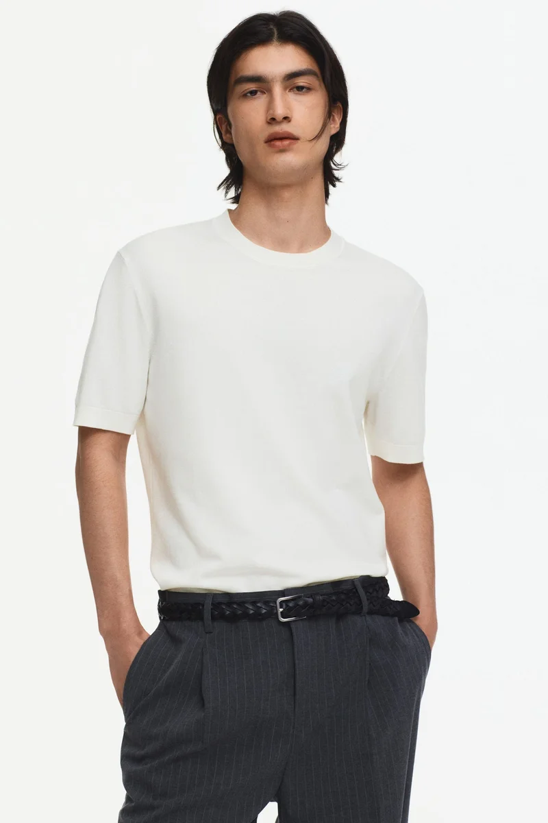 H&M Slim Fit Knitted T-shirt