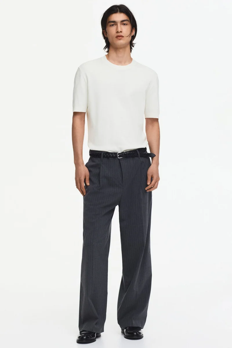H&M  Slim Fit Knitted T-shirt for Men | Best Price UAE