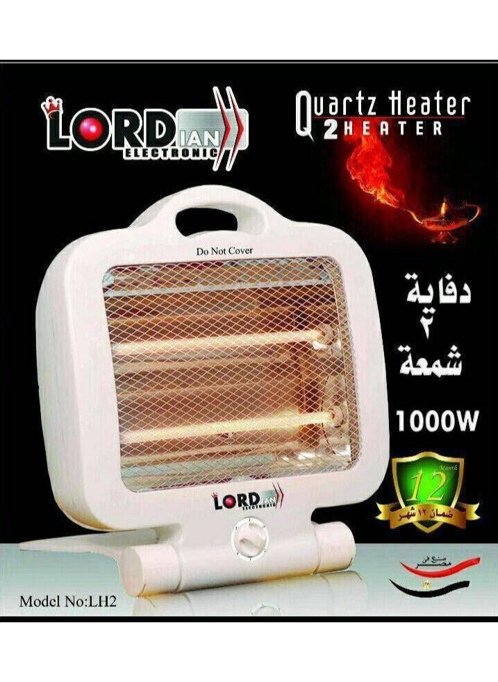 Lordian Wardian Electronic Quad Heater, 1000 Watt, 2 Candles, Can Be Operated With Two Candles Or One Candle Ventilation Holes, Fast Heating _ One Year Warranty _ Color White  - Image 2