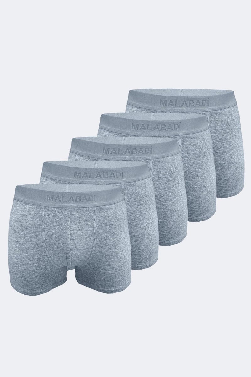 Malabadi Men's Gray 5 Pack Milan Modal Boxer 014  - Image 1