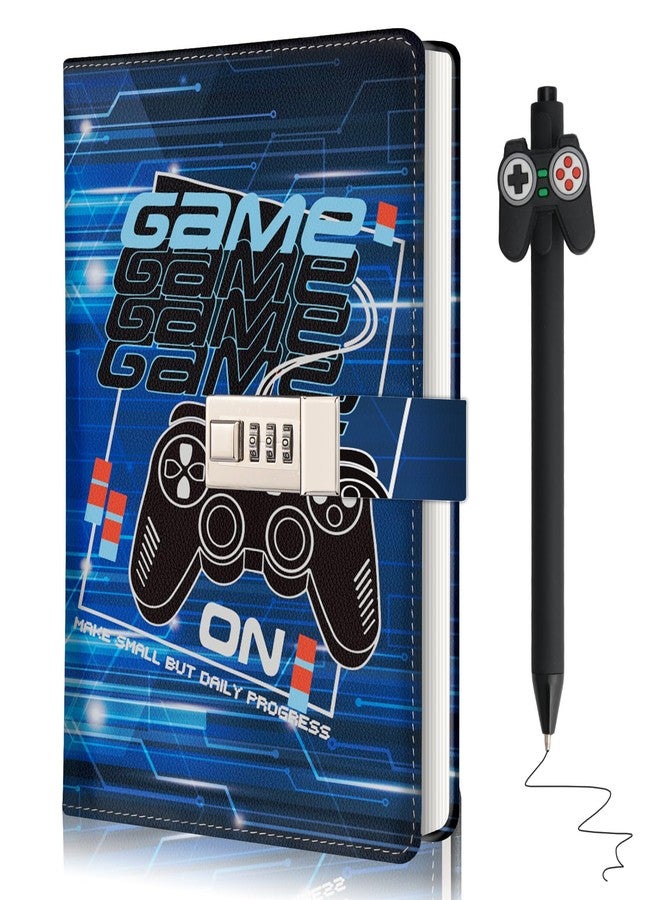 Purtarly Game Diary with Lock for Boys Ages 8-12, Video Game Journal with Lock for Kids, Cool Birthday Gifts for Boys 10-18, Writing Gaming Notebook with Pen Back to School Gifts for 7 8 9 10 11 12 13 14 15 Year Old Teenages - Image 1