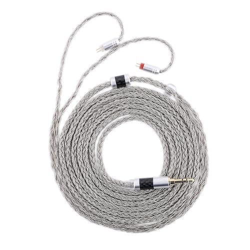 Linsoul كابل Linsoul Tripowin Zonie IEM، بطول 2م، كابل سماعة أذن مطلي بالفضة 16 نواة، سلك مراقبة داخل الأذن لموسيقيي الصوتيات (2 دبوس)  - Image 1
