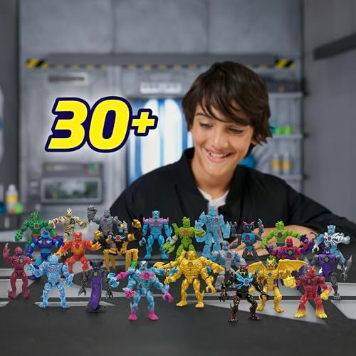 MRBEAST LAB Hybrids Multi Pack, Reveal Different Hybrid Parts to Create 2 Mix & Match Action Figures, Plus Parts of The Golden Panther Dragon, Fuse Beast Combinations, Lab-Bot vs GID Skeleton - Image 3