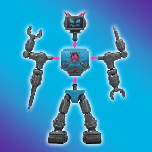 MRBEAST LAB Hybrids Multi Pack, Reveal Different Hybrid Parts to Create 2 Mix & Match Action Figures, Plus Parts of The Golden Panther Dragon, Fuse Beast Combinations, Lab-Bot vs GID Skeleton - Image 2