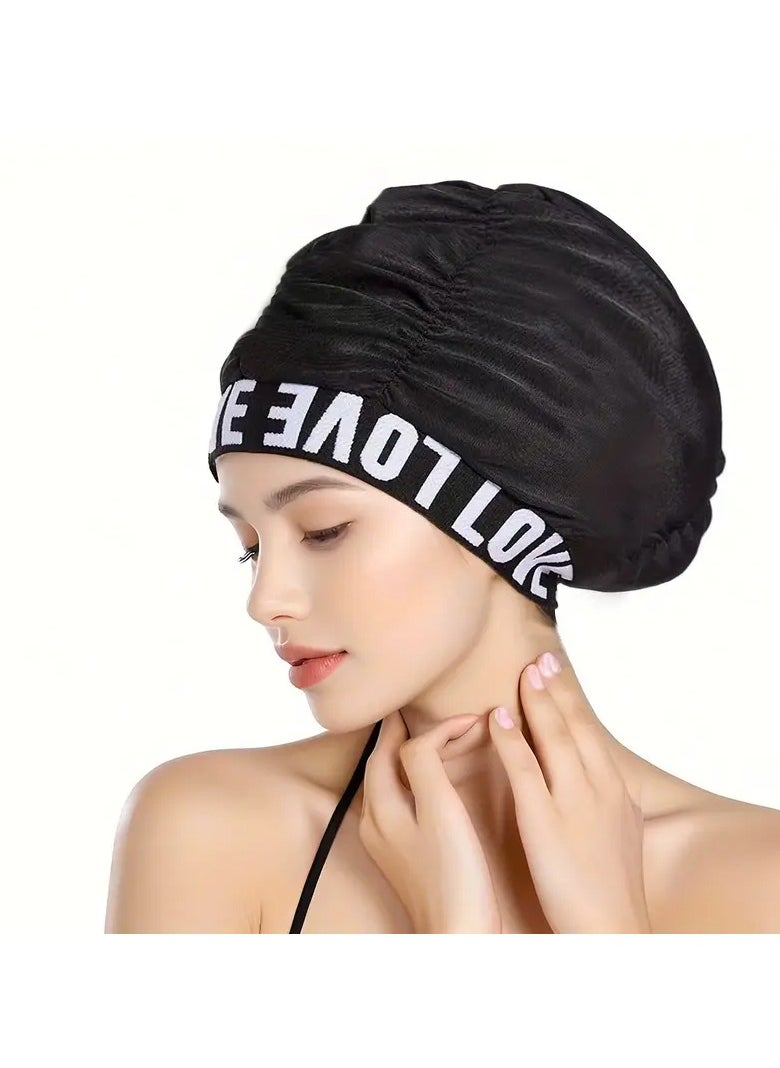 Goolsky Trendy Jacquard Swim Cap, Long Hair Swim Cap. Perfect for Women, This Is a Large Swim Cap Designed for Females.  - Image 1