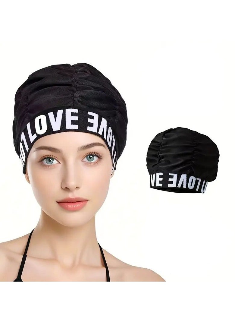 Goolsky Trendy Jacquard Swim Cap, Long Hair Swim Cap. Perfect for Women, This Is a Large Swim Cap Designed for Females.  - Image 2