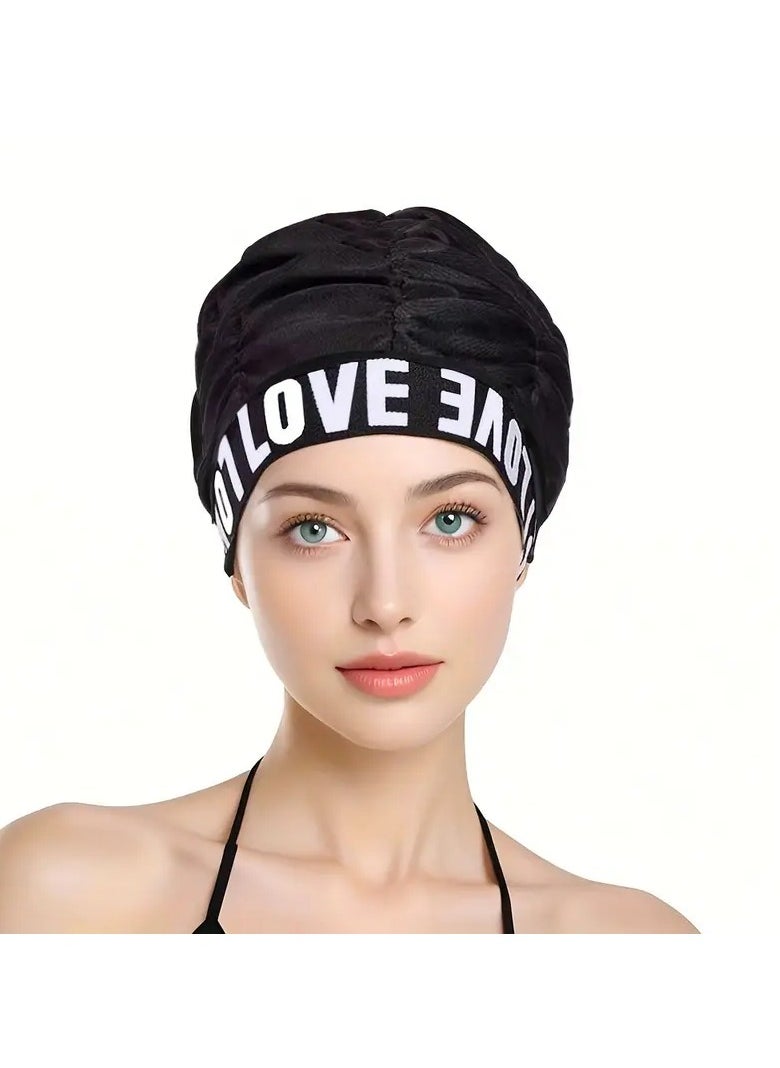 Goolsky Trendy Jacquard Swim Cap, Long Hair Swim Cap. Perfect for Women, This Is a Large Swim Cap Designed for Females.  - Image 4