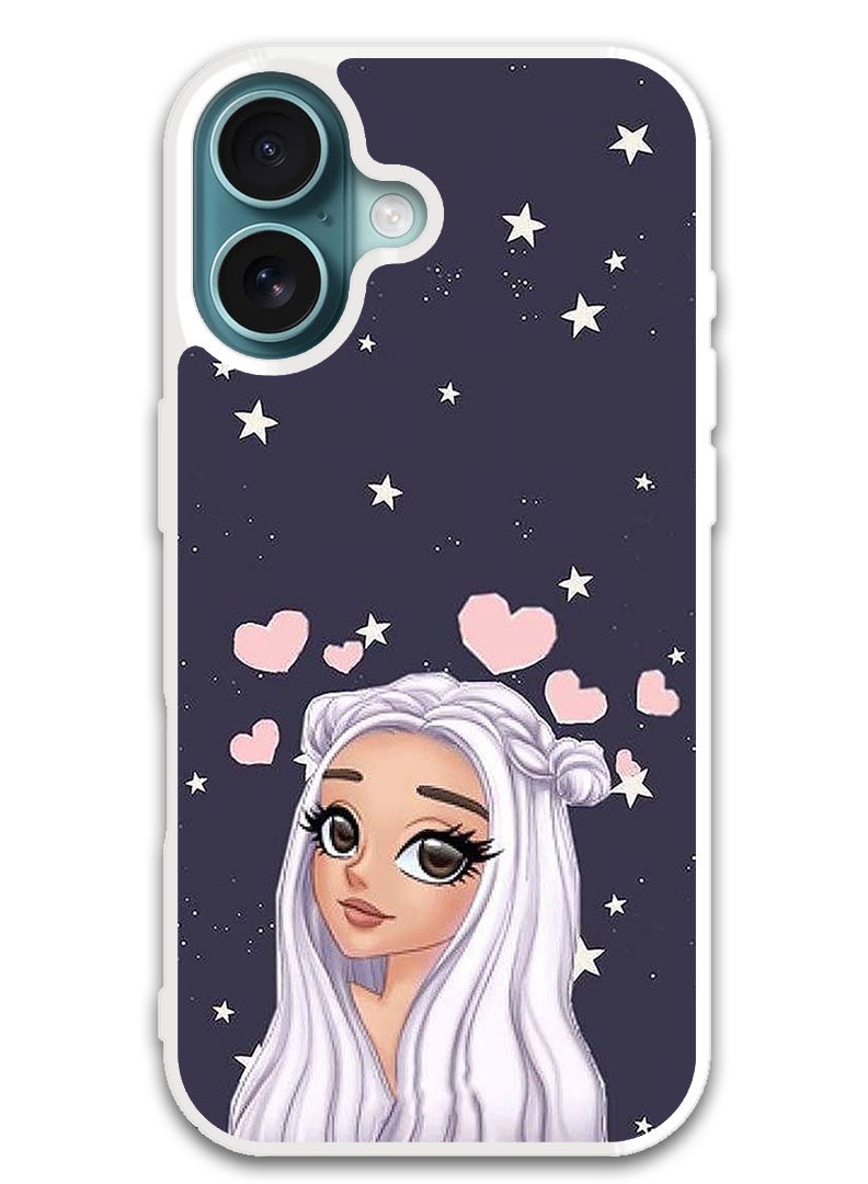 Theodor Protective Case Cover For APPLE IPHONE 16 Love Star Background  (White Bumper) - Image 1