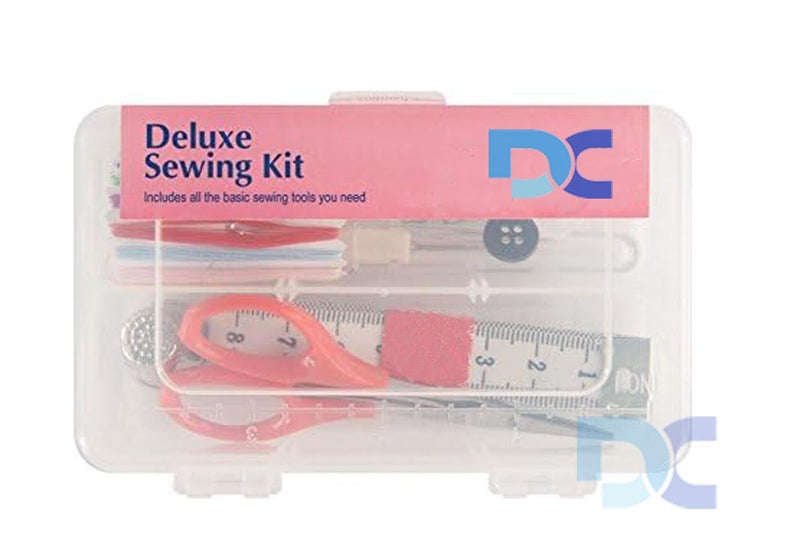 Daily Crafts Daily Crafts Sewing Kit Travel Buddy Mini Size 42 pcs Box for Home Use Sewing Machine Accessories Contains 10 Spools of Thread Sewing Needles Scissors Thimble Tape Measure 