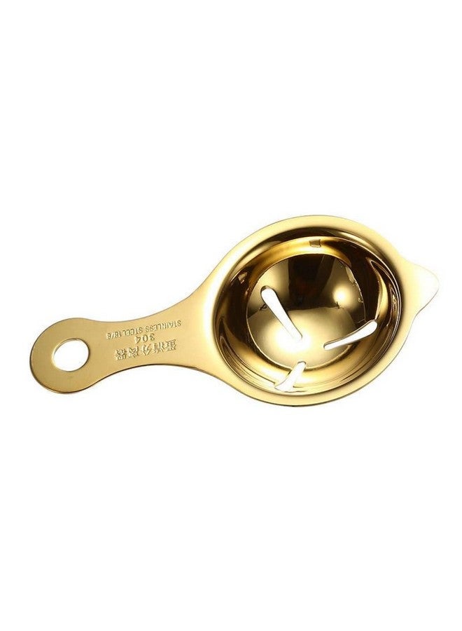 RANUR Import Stainless Steel Egg Separator, Egg Yolk Separator, Egg White Separator, Egg Filter, Egg Kitchen Tool, Egg Gadgets, Food Certified with Hanging Hook 1 Piece (Gold) - Image 1