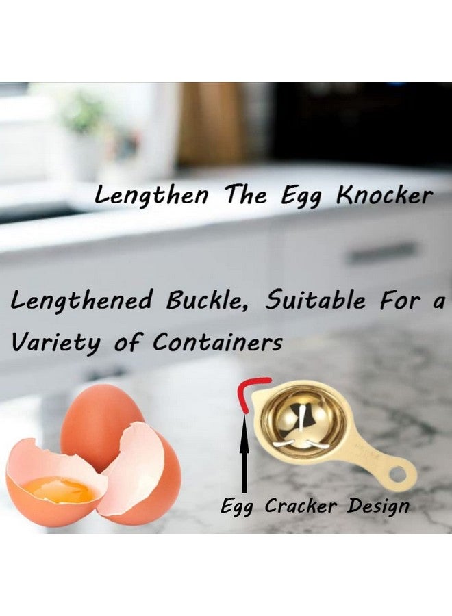 RANUR Import Stainless Steel Egg Separator, Egg Yolk Separator, Egg White Separator, Egg Filter, Egg Kitchen Tool, Egg Gadgets, Food Certified with Hanging Hook 1 Piece (Gold) - Image 5