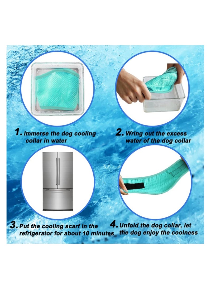 SOLARAE Dog Cooling Collar, Green Pet Summer Cooling Collar Soft Adjustable Pets Cooling Ice Pad Heatstroke Prevention - Image 4