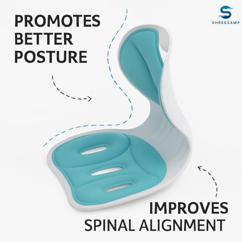 SHREESAMP Ergonomic Posture Correcting Chair Cushion - Waist & Back Support for Desk, Office, Home, & Student Use | Orthopedic Seat & Posture Support | Ideal for Medical, Mobility, & Disability Needs - Image 4