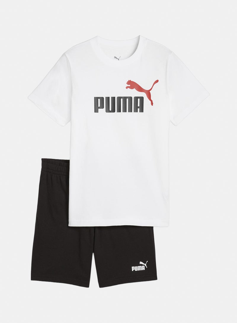 PUMA Ess 2 Color No. 1 Logo Tee And Shorts Set B - Image 1