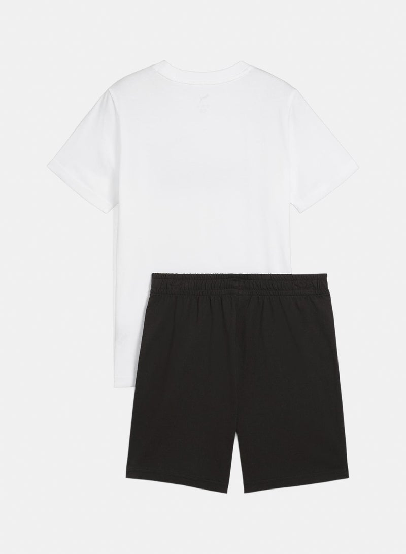 PUMA Ess 2 Color No. 1 Logo Tee And Shorts Set B - Image 2