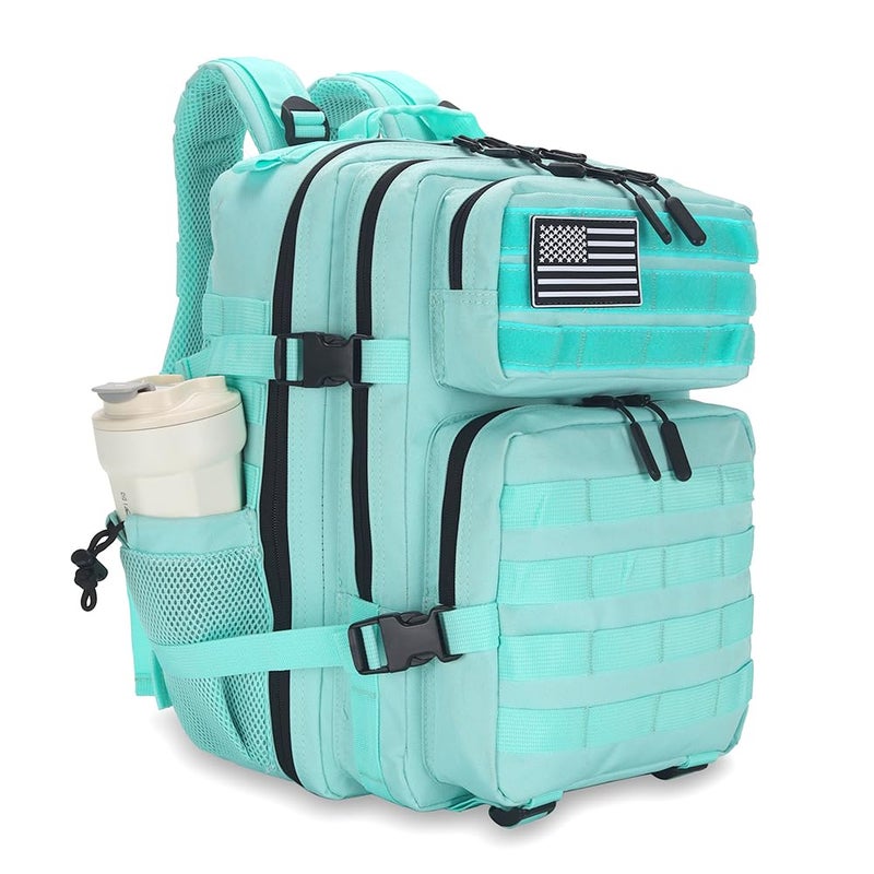 Lovelinks21 45L Tactical Assault Backpack 3 day assault pack with Molle Waterproof backpack Rucksack for Tactical Backpacks (Mint Green) - Image 1