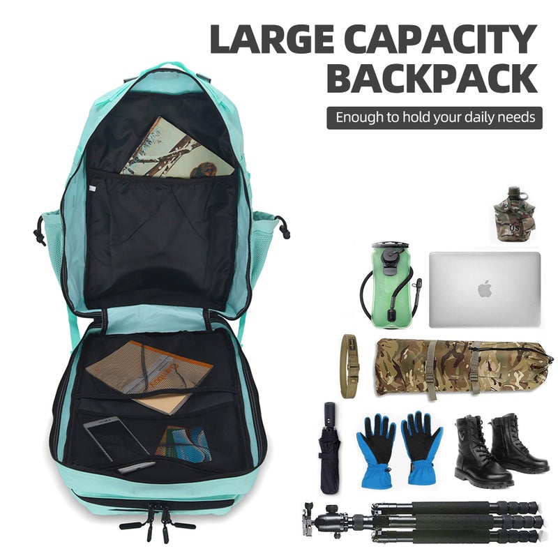 Lovelinks21 45L Tactical Assault Backpack 3 day assault pack with Molle Waterproof backpack Rucksack for Tactical Backpacks (Mint Green) - Image 4