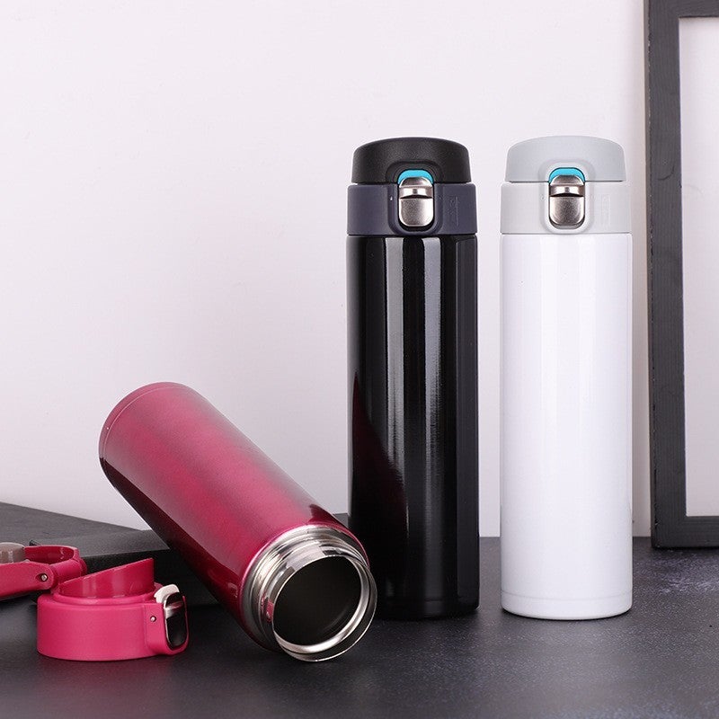 Bounce Cup Thermos Cup Three Generation 304 Stainless Steel Straight Cup Car Water Cup Advertising Campaign Gift Cup Logo - Image 3