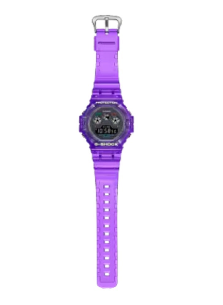 Casio G-Shock Transparent Purple Digital Watch for Men – Shock Resistant, 200M Water Resistant, LED Light, Stopwatch & Alarm - Image 2
