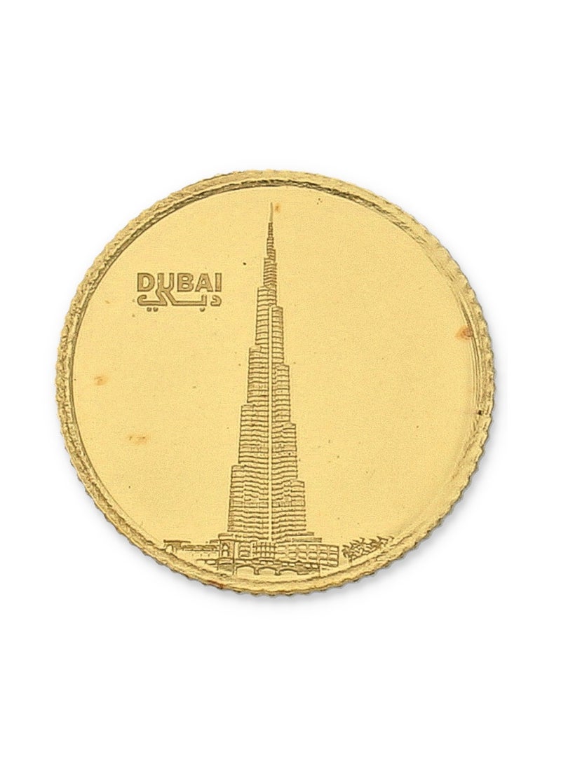 أف كيه جوليريز عملة ذهب إمارات ميتينج 1 جرام بتصميم برج خليفة نقاء 999.9  - Image 1