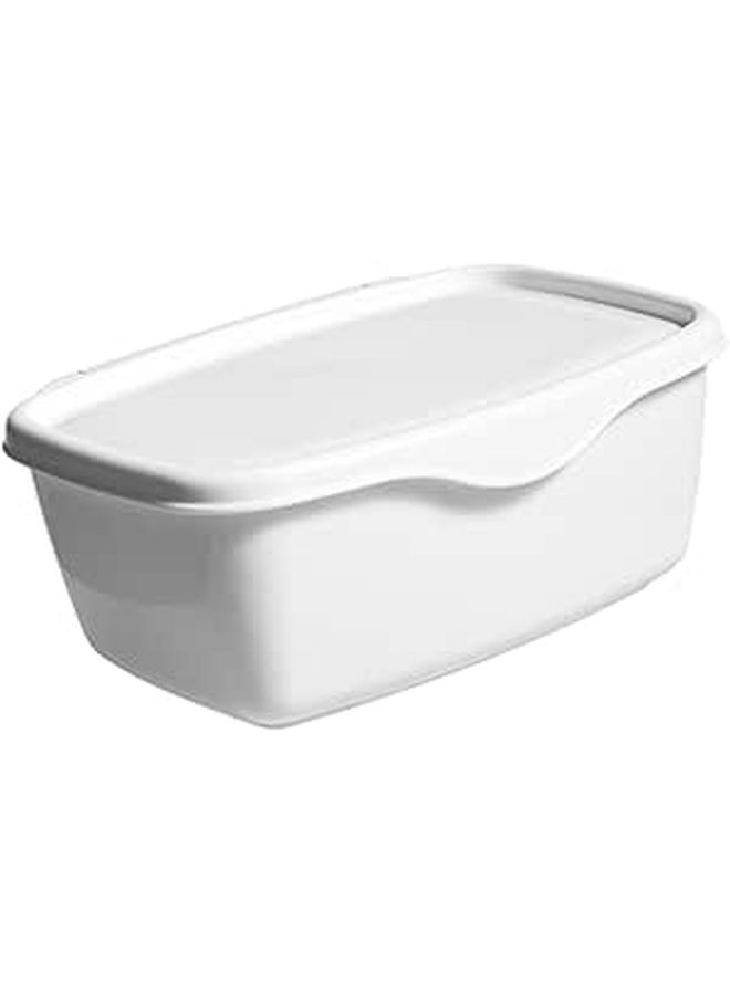 White Wet Tissue Storage Case Compact Organizer with Dustproof Cover - Image 1