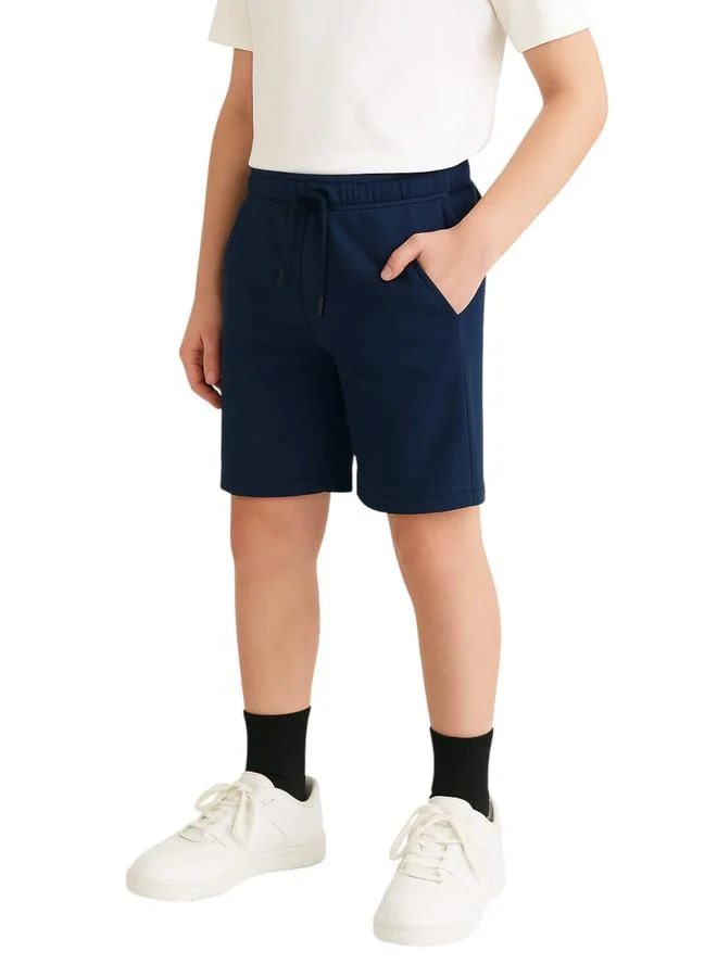 victor and jane Victor And Jane Boys Navy Blue French Terry Shorts