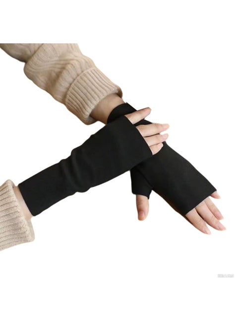Autumn And Winter Warm Gloves Half Finger Touch Screen Fingerless Gloves