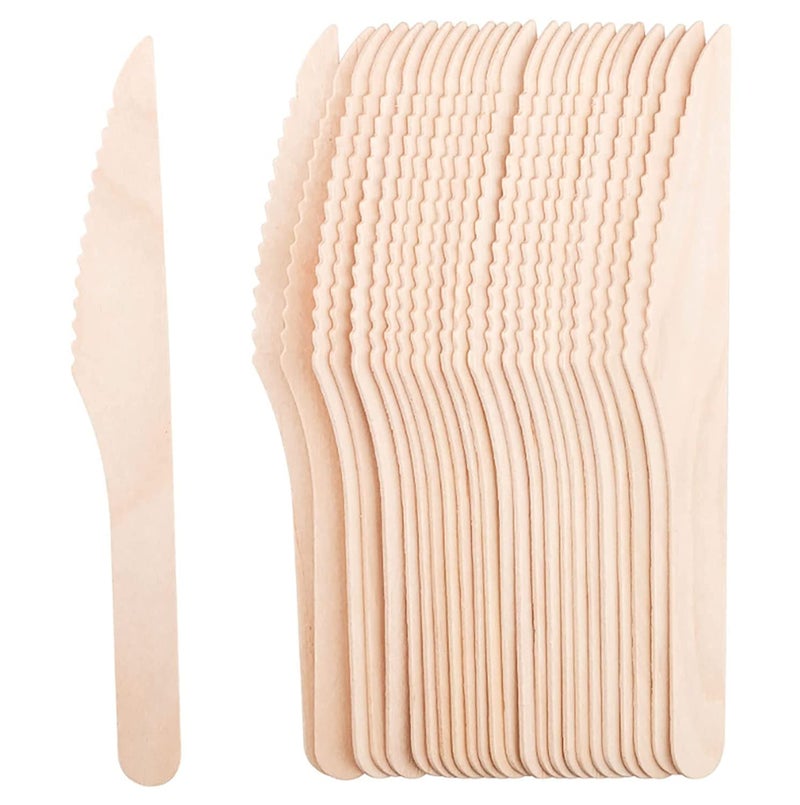 PREETENCY Disposable Wooden Spoon Forks for Suitable for Lunch Dinner Snacks 300 Pieces - Image 1