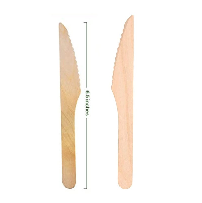 PREETENCY Disposable Wooden Spoon Forks for Suitable for Lunch Dinner Snacks 300 Pieces - Image 5