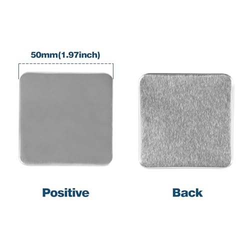 Happizza 100 Sets 50mm/1.97 inch Fridge Magnet Button Maker Supplies for Square-Shaped Button Maker Machine 50mm, Includes Metal Cover, Plastic Back Cover, Soft Magnet, Clear Film&Blank Paper - Image 3