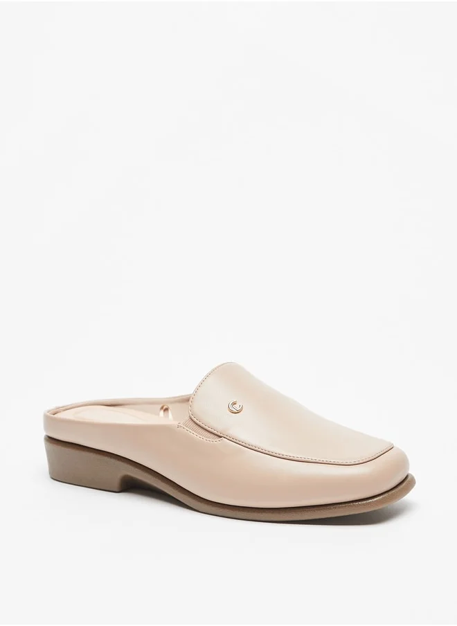 Le Confort Solid Slip-On Mules with Block Heels