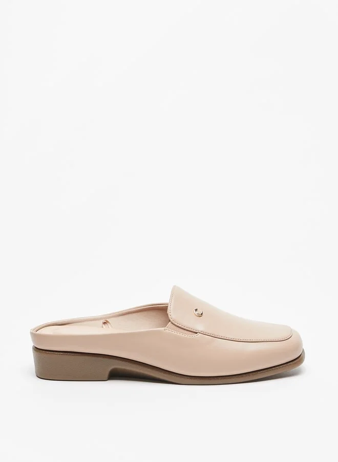 Le Confort Solid Slip-On Mules with Block Heels