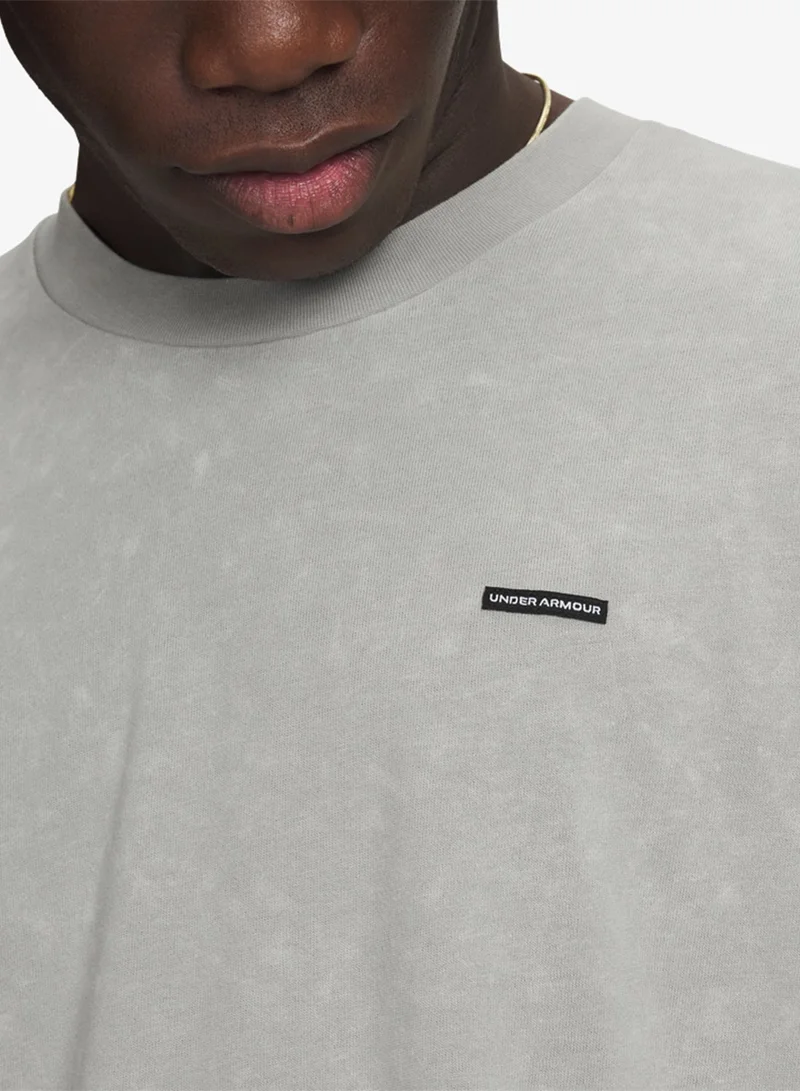 UNDER ARMOUR  Oversized Logo Washed T-Shirt for Men | Best Price UAE