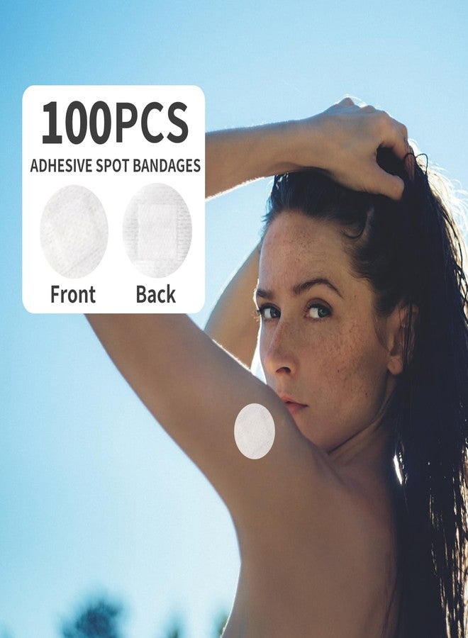 AndicAge 100pcs Adhesive Spot Bandage 1 Inch Spunlace Fabric Round Adhesive Bandages with Non-Stick Pad for Hands, Arms Small Wounds, 1 Box - Image 4