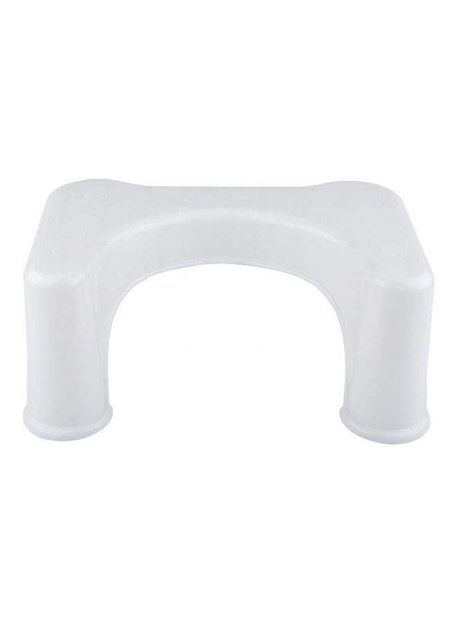 Bathroom Plastic Toilet Stool White 44.5x27x21cm - Image 2