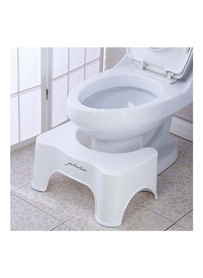 Bathroom Plastic Toilet Stool White 44.5x27x21cm - Image 4