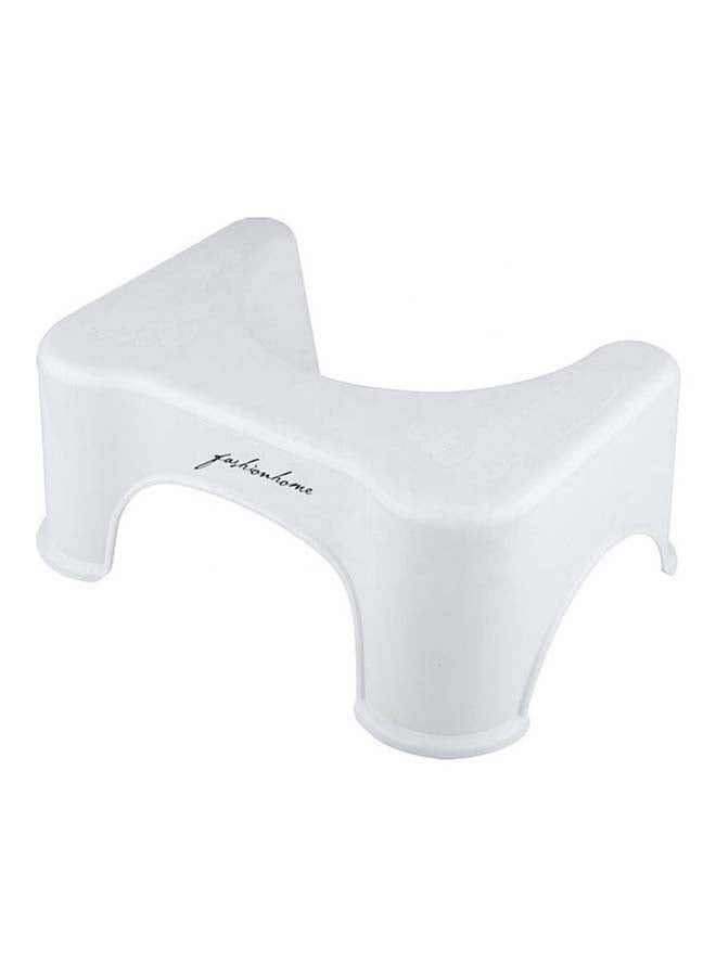 Bathroom Plastic Toilet Stool White 44.5x27x21cm - Image 1