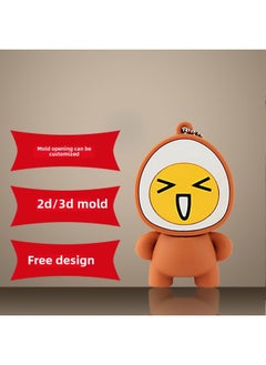 Generic U Disk Cartoon U Disk Gift U Disk PVC Soft Rubber USB Disk Creative U Disk Doll Car-Color:Gold-Capacity:32GB  - Image 2