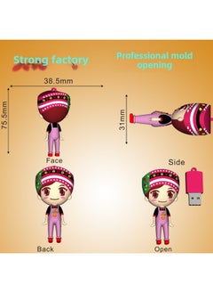 Generic U Disk Cartoon U Disk Gift U Disk PVC Soft Rubber USB Disk Creative U Disk Doll Car-Color:Gold-Capacity:32GB  - Image 1