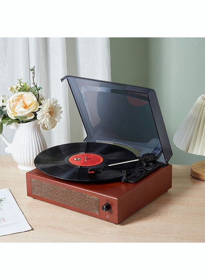 Portable Gramophone Vinyl Record Player Vintage Classic Turntable Phonograph with Built-in Stereo Speakers  - Image 1