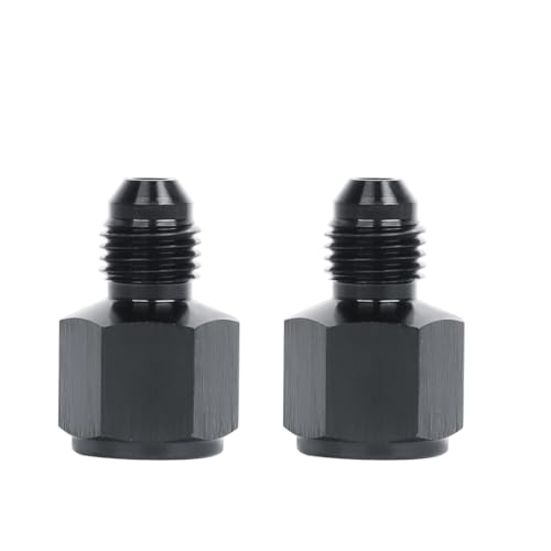 LokoCar 6AN Female to 4AN Male Fitting Flare Reducer Adapter Aluminum Black 2Pcs - Image 1